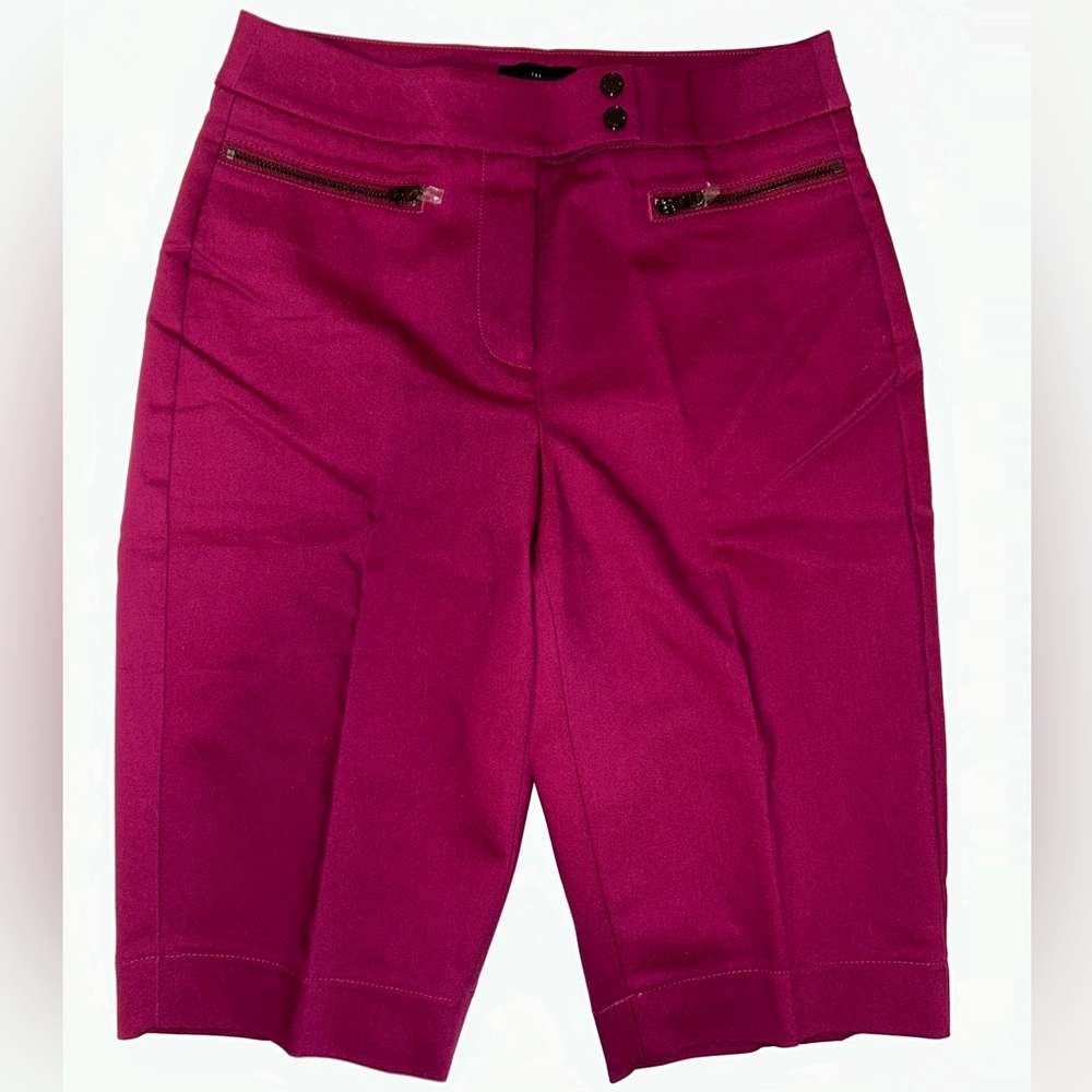 WHBM White House‎ Black Market women magenta 12” Bermuda Shorts size 00